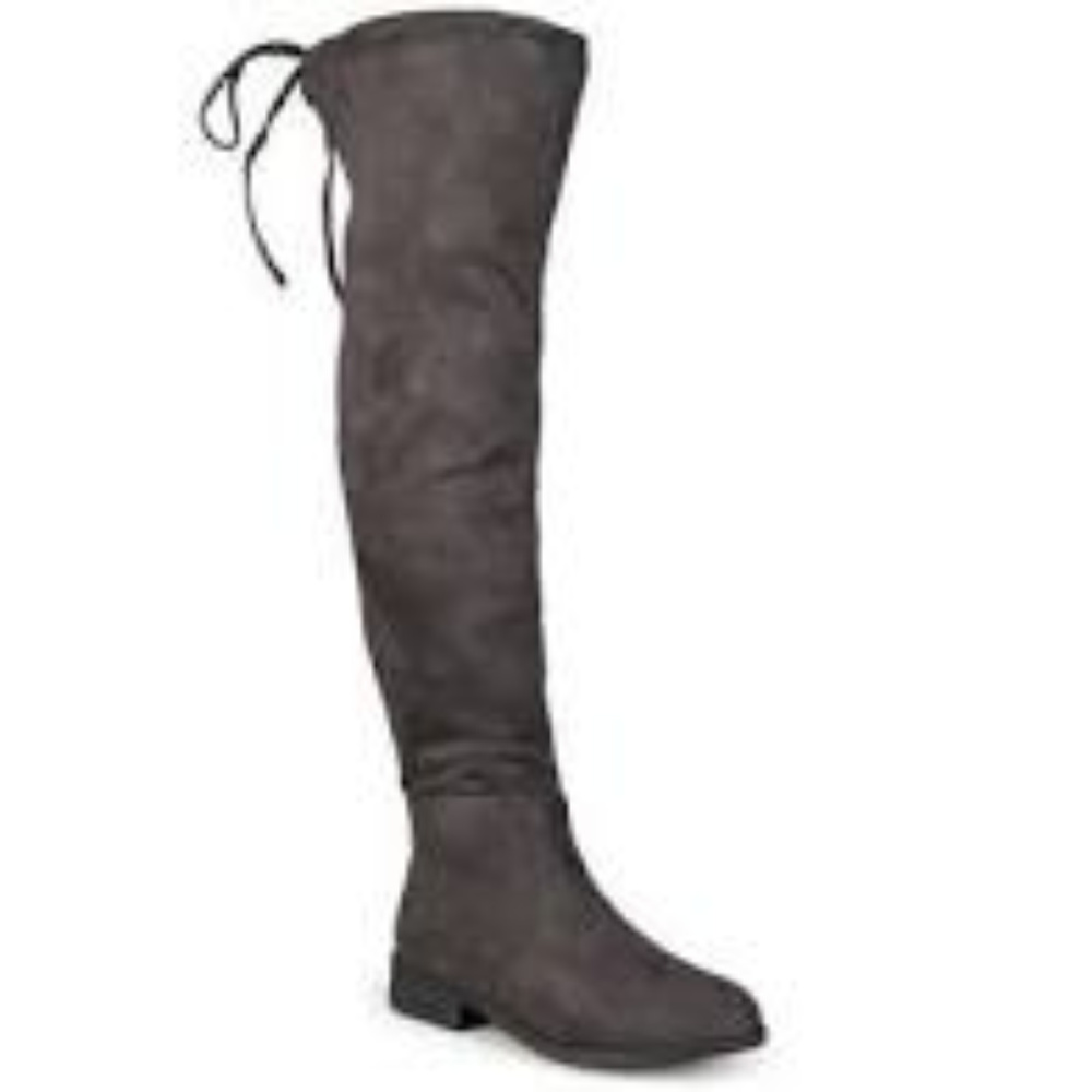 Journee Women's Mount Over-the-Knee Boots Gray 10